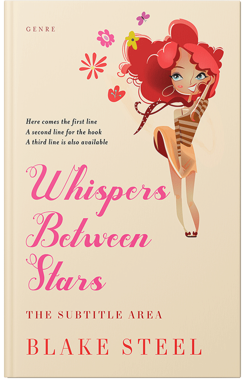 Front view of Premade Chick Lit Book Cover - Champagne