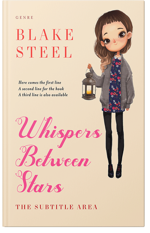 Front view of Premade Teen & Young Adult Book Cover - Champagne