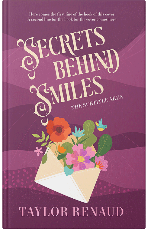 Front view of Premade Poetry Book Cover - Cannon Pink #16391 | BookCoverZone