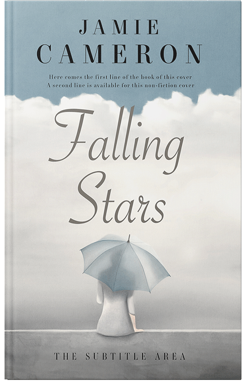 Front view of Quill Gray #16496 - Premade Poetry Book Cover