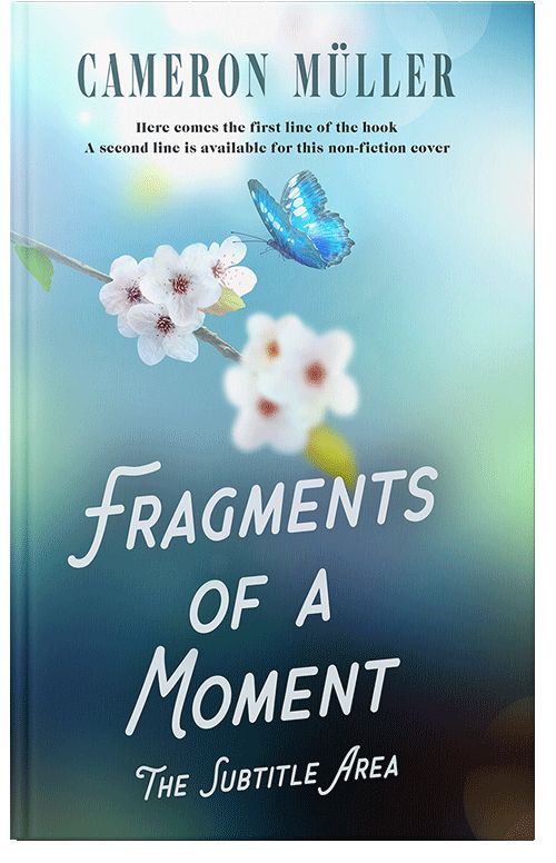 Front view of Premade Poetry Book Cover - Jagged Ice