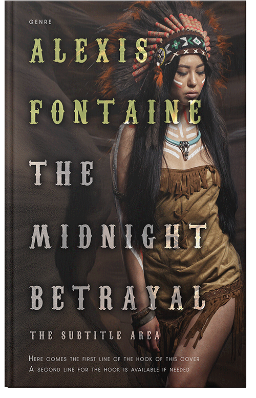 Front view of Premade Western Book Cover - Zeus