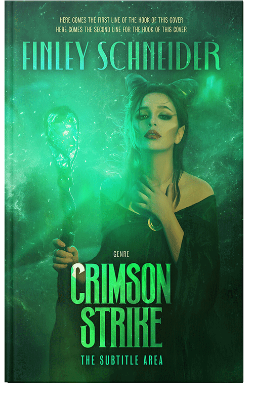 Front view of Bottle Green #16719 - Premade Fantasy Book Cover