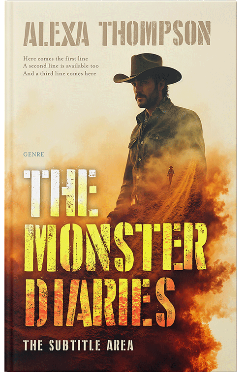 Front view of Premade Action & Adventure Book Cover - Cedar