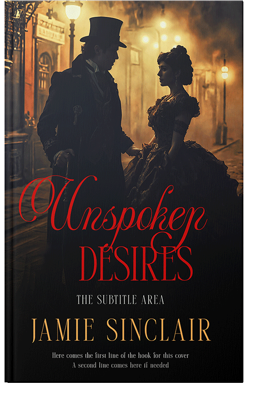 Front view of Premade Romance Book Cover - Cod Gray