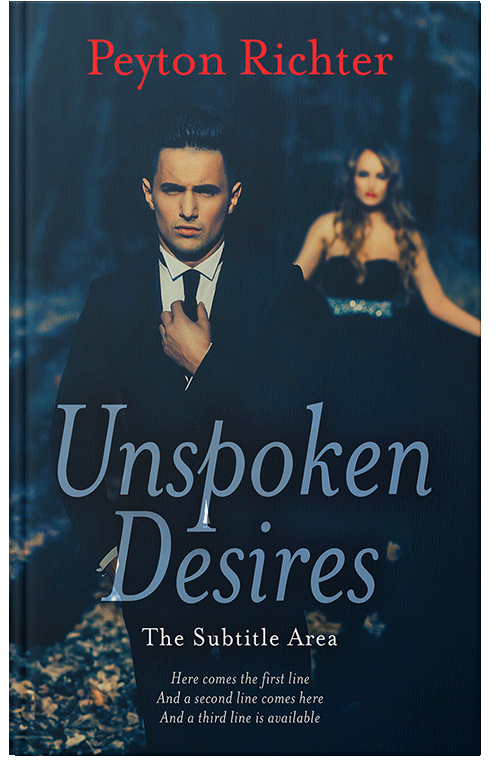 Front view of Premade Romance Book Cover - Black Pearl