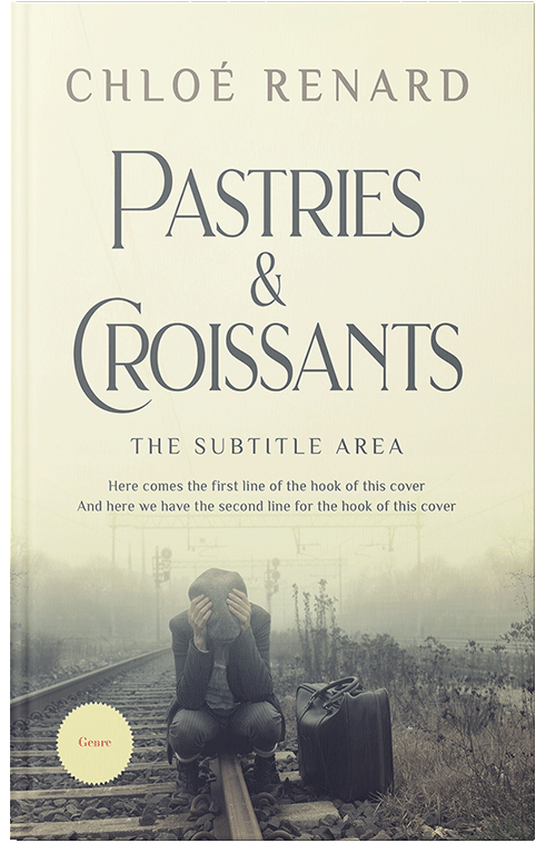 Front view of Premade Literary Fiction Book Cover - Mid Gray