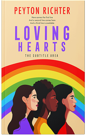 Pre Made Book Cover Peach Yellow