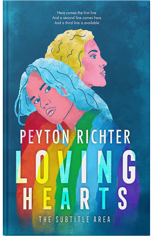 Front view of Premade Abstract Book Cover - Di Serria