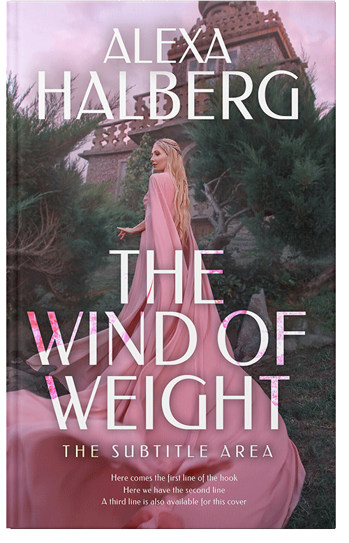 Front view of Copper Rose #17055 - Premade Fantasy Book Cover