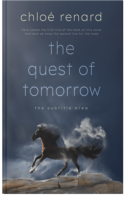 Front view of Premade Western Book Cover - Oxford Blue