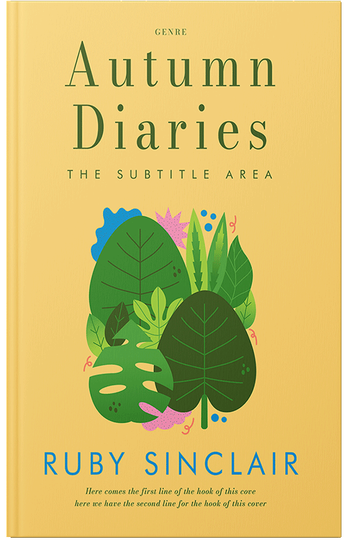 Front view of Marigold Yellow #17142 - Premade Nature Book Cover