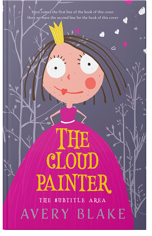 Front view of Premade Children's Book Cover - Cannon Pink