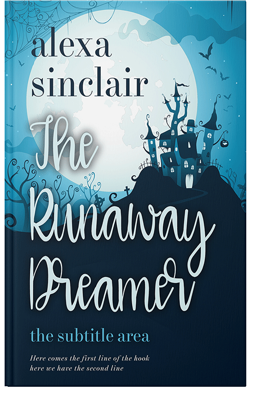 Front view of Black Pearl #17205 - Premade Fantasy Book Cover