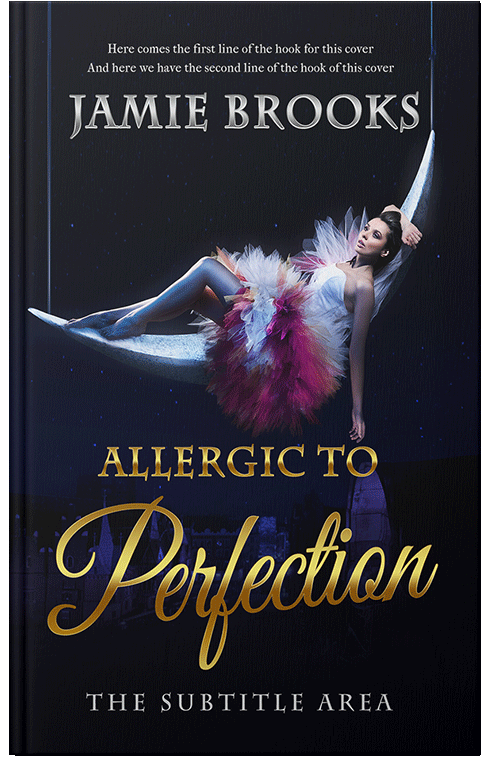 Front view of Ebony #17282 - Premade Fantasy Book Cover