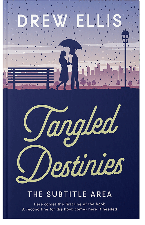 Front view of Pink Swan #17304 - Premade Romance Book Cover