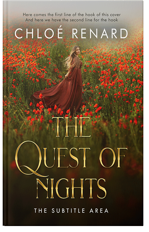 Front view of Premade Romance Book Cover - Bronze