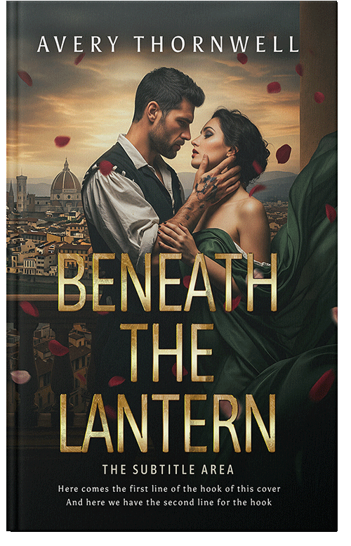 Front view of Premade Romance Book Cover - Laser