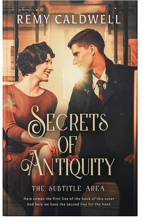 Front view of Premade Historical Book Cover - Gold Sand