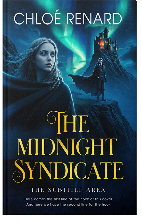 Front view of Black Pearl #17393 - Premade Fantasy Book Cover