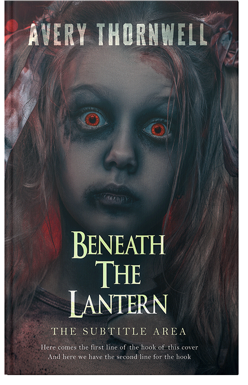 Front view of Shark #17410 - Premade Horror Book Cover