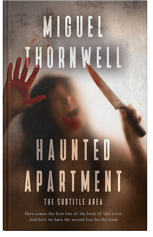 Front view of Saddle #17482 - Premade Horror Book Cover