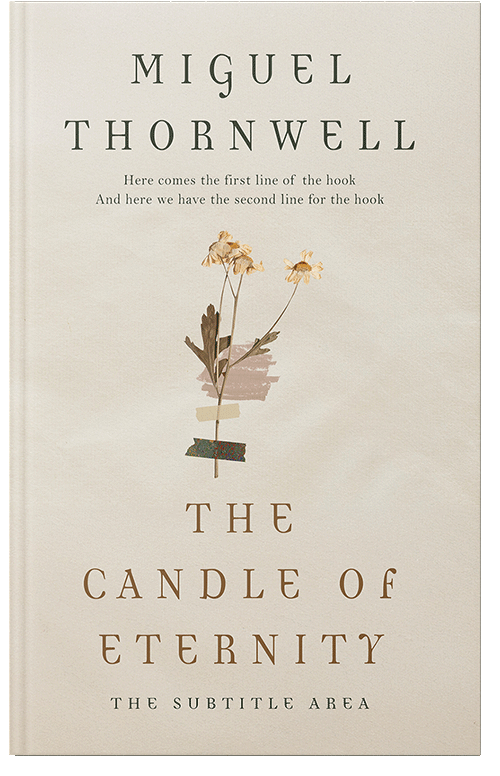 Front view of Premade Abstract Book Cover - Pearl Bush