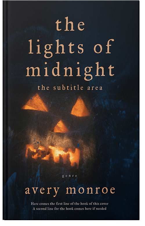 Front view of Black #17547 - Premade Horror Book Cover