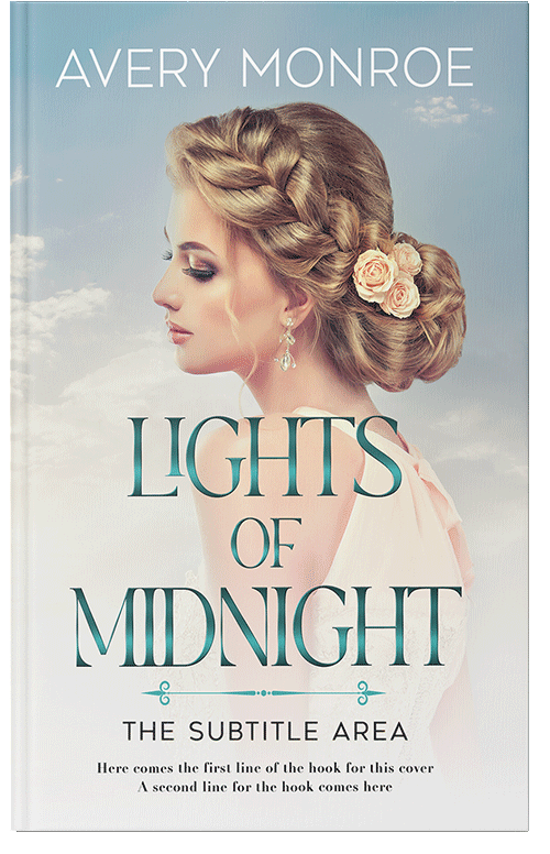 Front view of Premade Romance Book Cover - Quill Gray