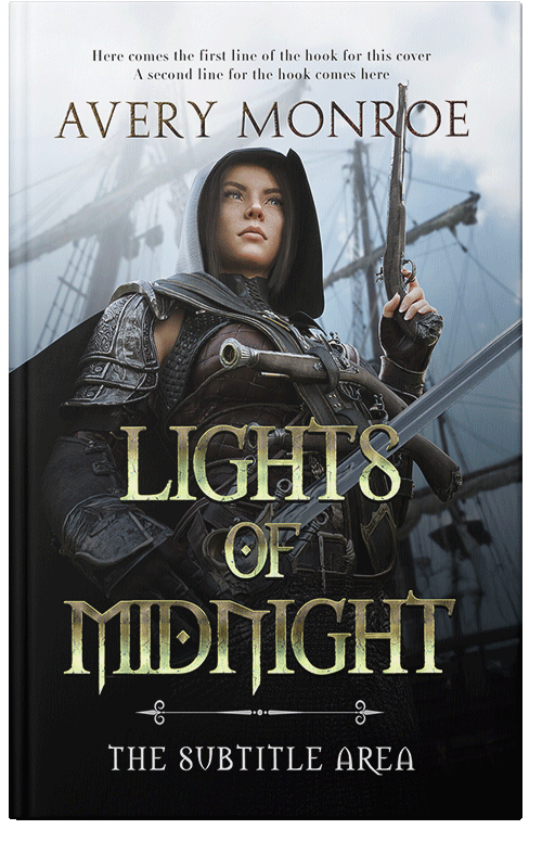 Front view of Cod Gray #17634 - Premade Action & Adventure Book Cover | BookCoverZone*