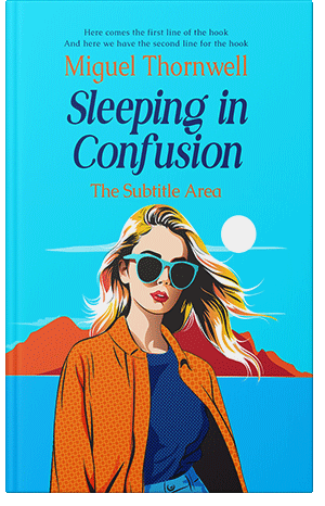Premade Book Cover Bright Turquoise