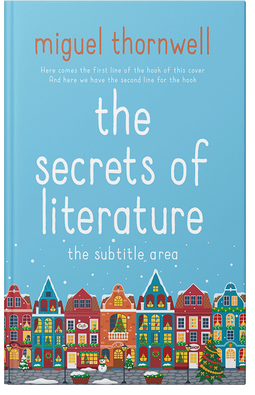 Front view of Premade Chick Lit Book Cover - Aquamarine Blue