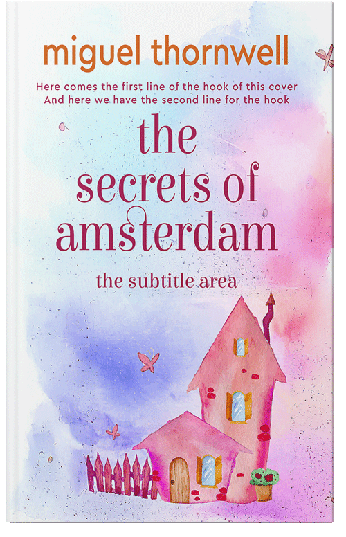 Front view of Premade Literary Fiction Book Cover - White Lilac