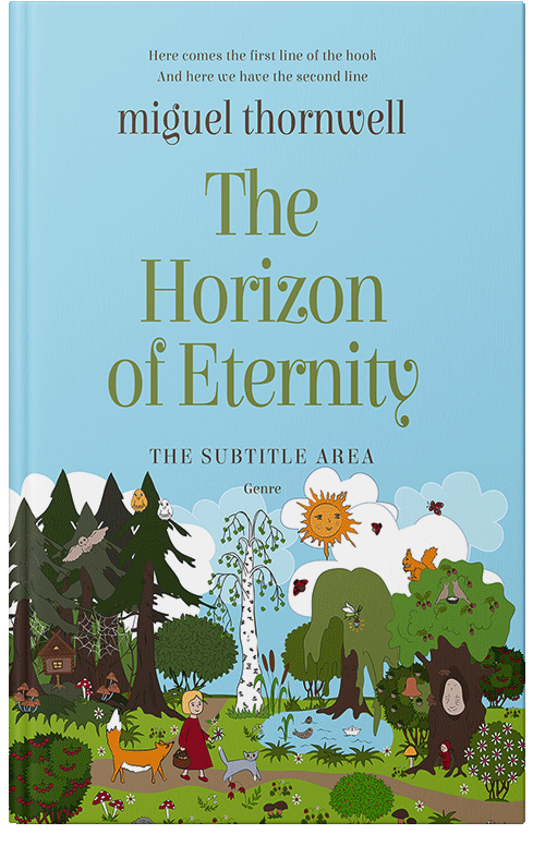 Front view of Premade Children's Book Cover - Blizzard Blue