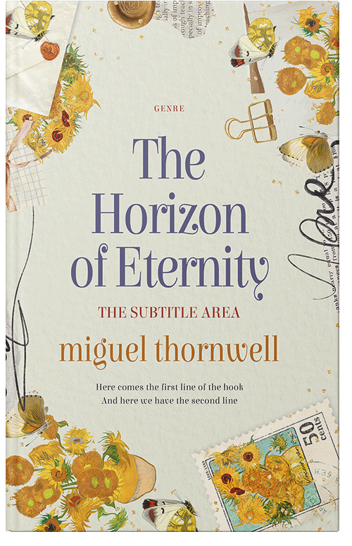 Front view of Premade Literary Fiction Book Cover - Satin Linen