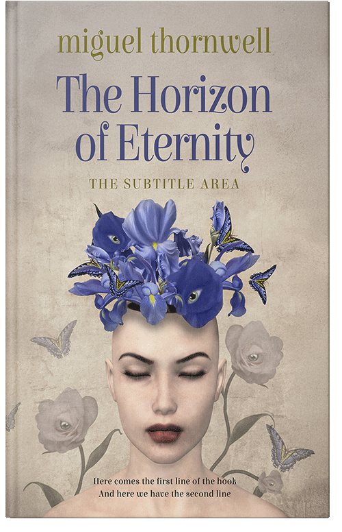 Front view of Premade Literary Fiction Book Cover - Soft Amber