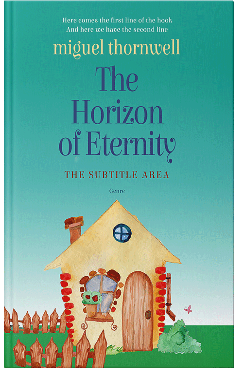 Front view of Premade Children's Book Cover - Jungle Green