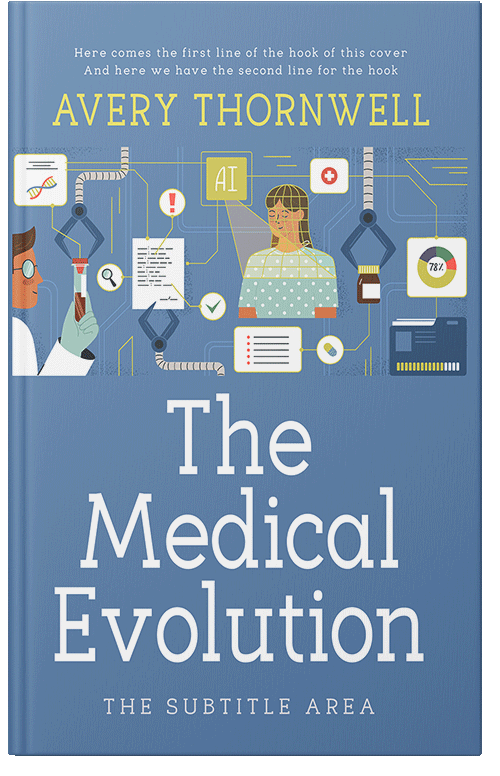 Front view of Custom & Premade Science & Nature Book Cover - Hippie Blue #17738 | BookCoverZone*