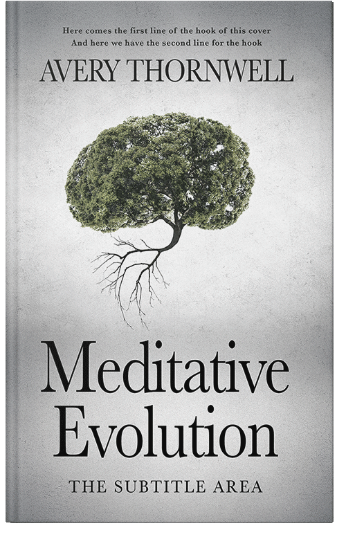 Front view of Custom & Premade Health & Mind & Body Book Cover - Quill Gray #17746 | BookCoverZone*