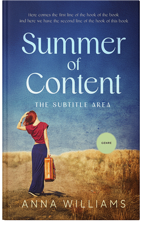 Front view of Custom & Premade Travel Book Cover - Chambray #17814 | BookCoverZone*