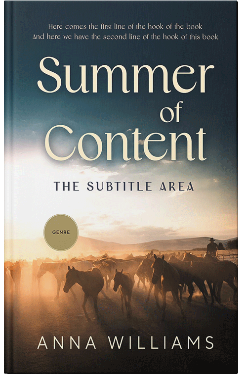 Front view of Premade Western Book Cover - Hampton