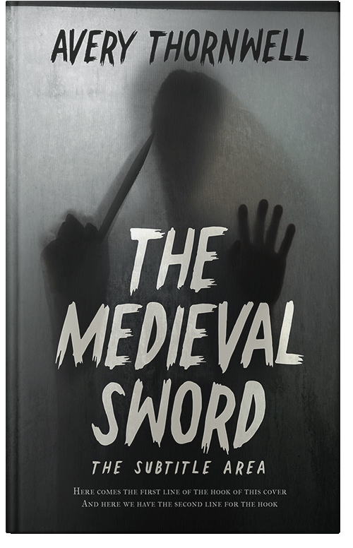 Front view of Premade  Book Cover - Gray Nickel #17844 | BookCoverZone*