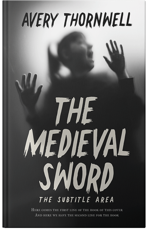 Front view of Premade  Book Cover - Quill Gray #17845 | BookCoverZone*