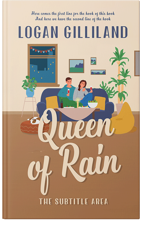 Front view of Premade Romance Book Cover - Almond #17864 | BookCoverZone*