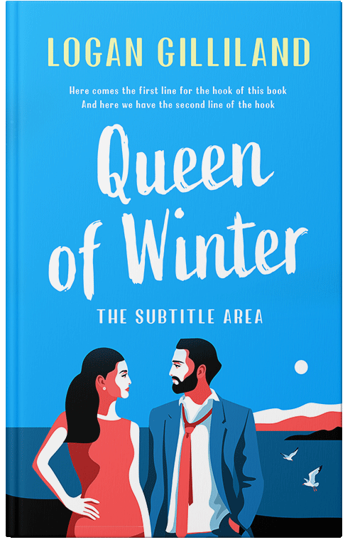 Front view of Premade Romance Book Cover - Dodger Blue #17885 | BookCoverZone*