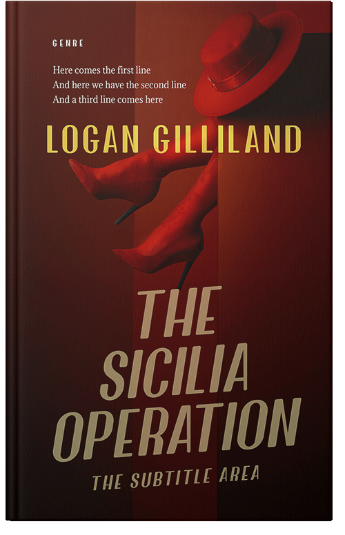 Front view of Premade Mystery & Thriller & Suspense Book Cover - Burnt Maroon #17908 | BookCoverZone*