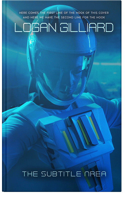 Front view of Premade Science Fiction Book Cover - Venice Blue #18007 | BookCoverZone*