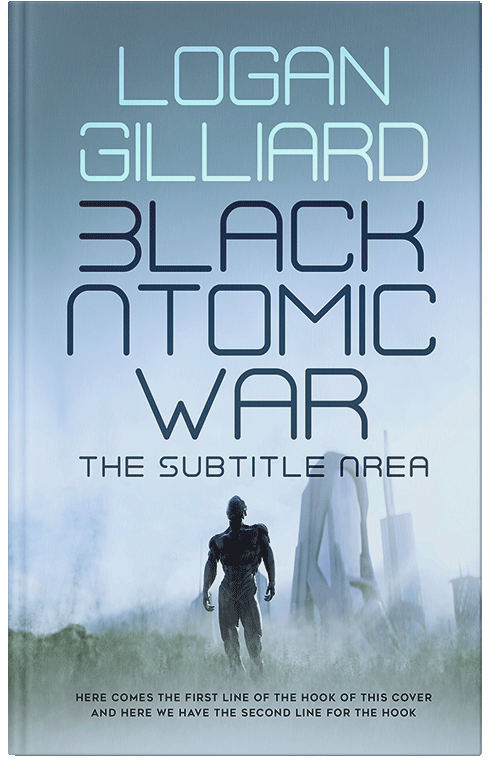 Front view of Premade Science Fiction Book Cover - Periwinkle Gray #18030 | BookCoverZone*