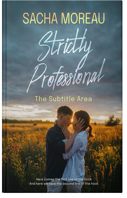 Front view of Premade Romance Book Cover - Shuttle Gray #18348 | BookCoverZone