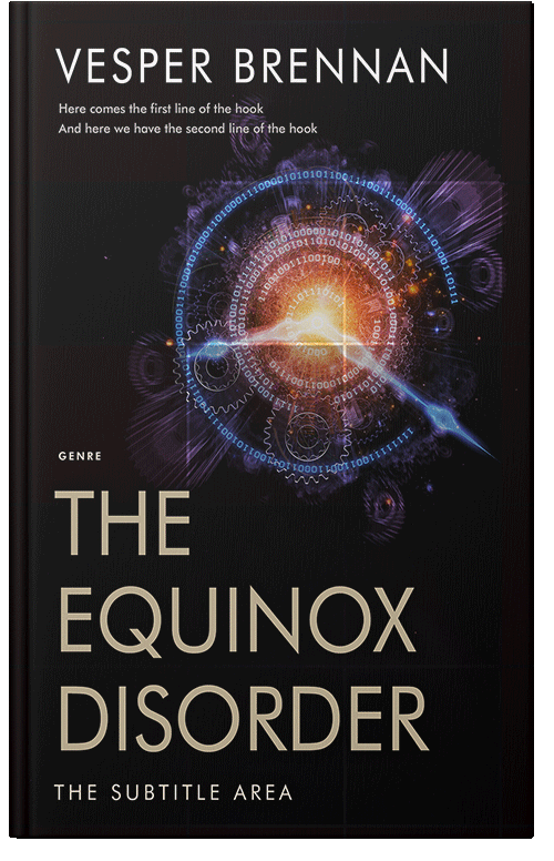 Front view of Premade Abstract Book Cover - Quicksand